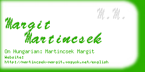 margit martincsek business card